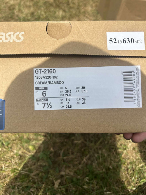 Asics GT-2160 Bamboo Cream 👟 UK Size 5.5 – Brand New
